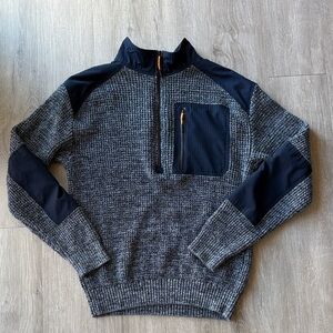 Bass Men's Navy Zip-Up Sweater